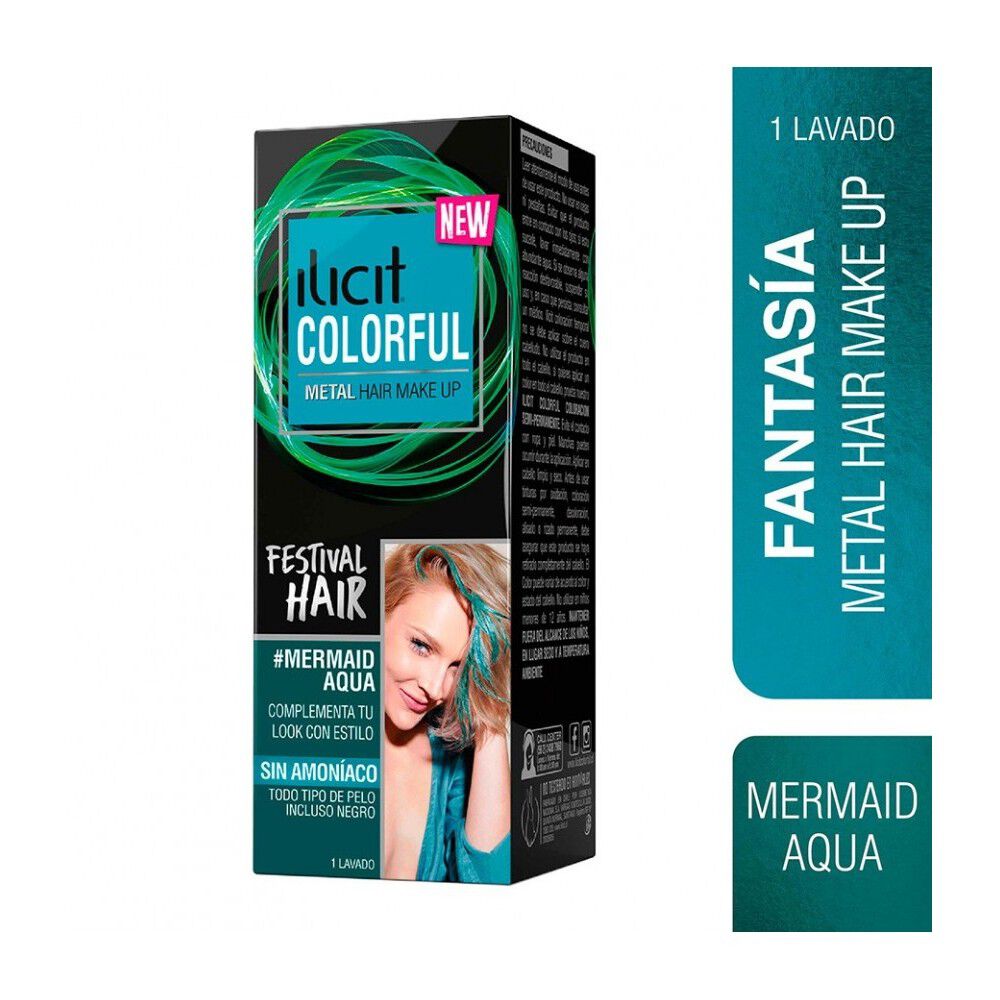 Colorful-Coloración-Semi-Permanente-Metal-Sin-Amoniaco-Mermaid-Aqua-30-mL-imagen