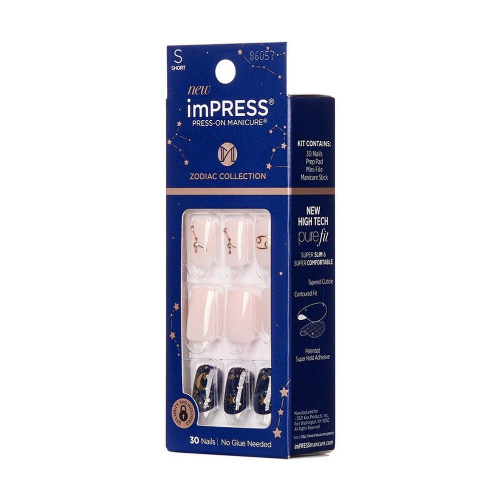 New Impress Colección Zodiaco Cáncer Press-On Manicure 30Unidades