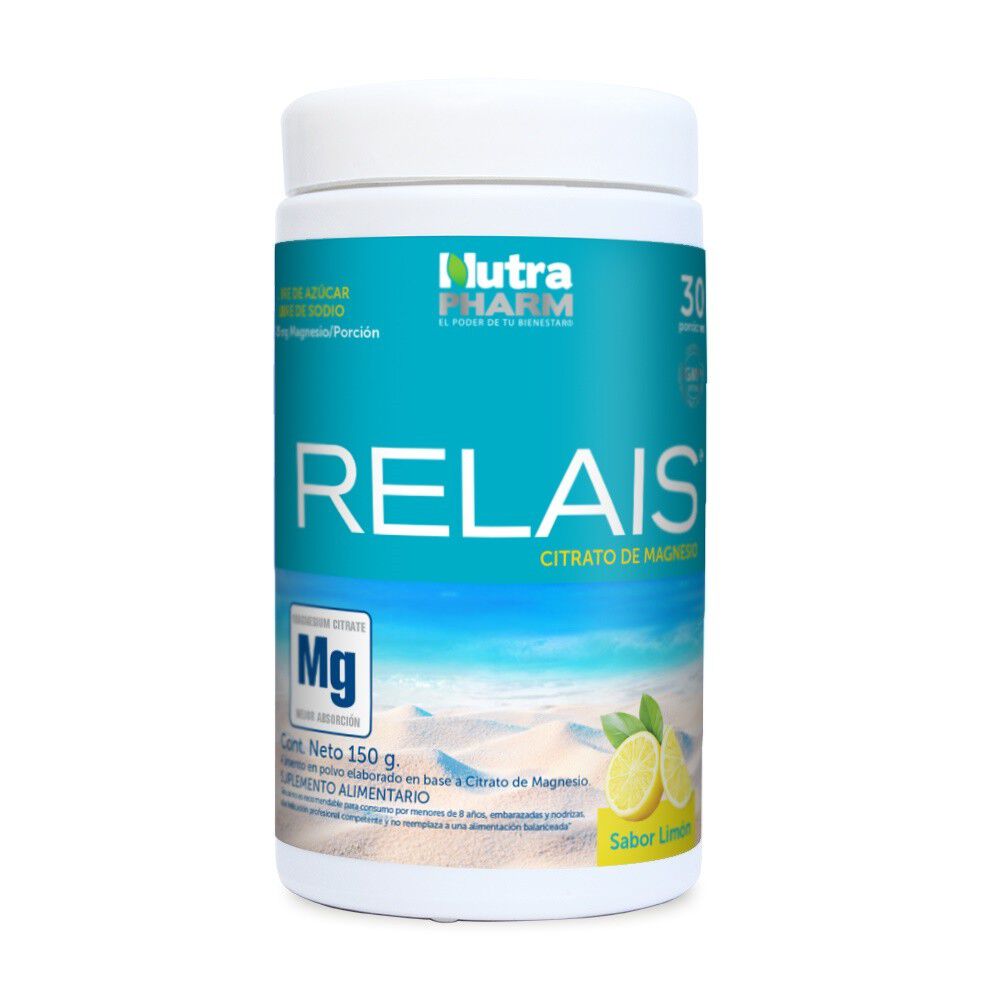 Relais-Citrato-De-Magnesio-En-Polvo-Sabor-A-Limón-S/Azucar-150Gr-imagen