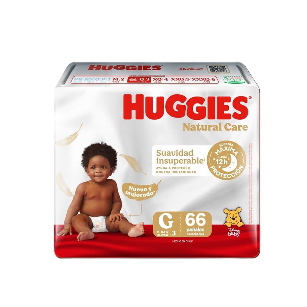 Pañales Huggies Natural Care G 66 Un