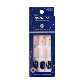 New-Impress-Colección-Zodiaco-Acuario-Press-On-Manicure-30-Unidades-imagen