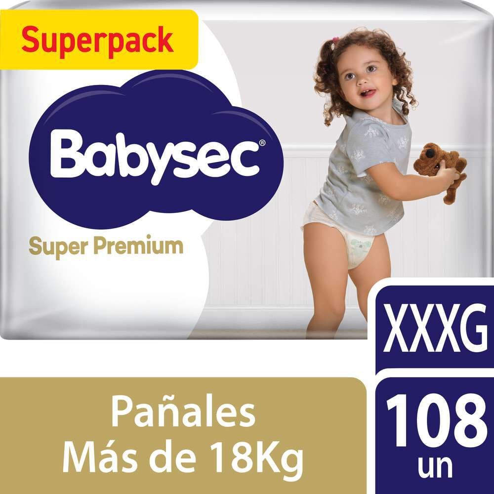 Pañales de Bebé Super Premium 108un XXXG 