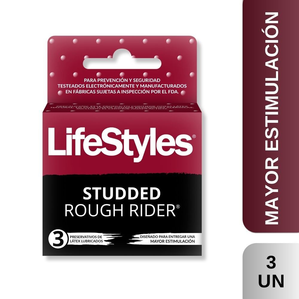 LifeStyle-Studded-Rough-Rider-3-Preservativos-imagen