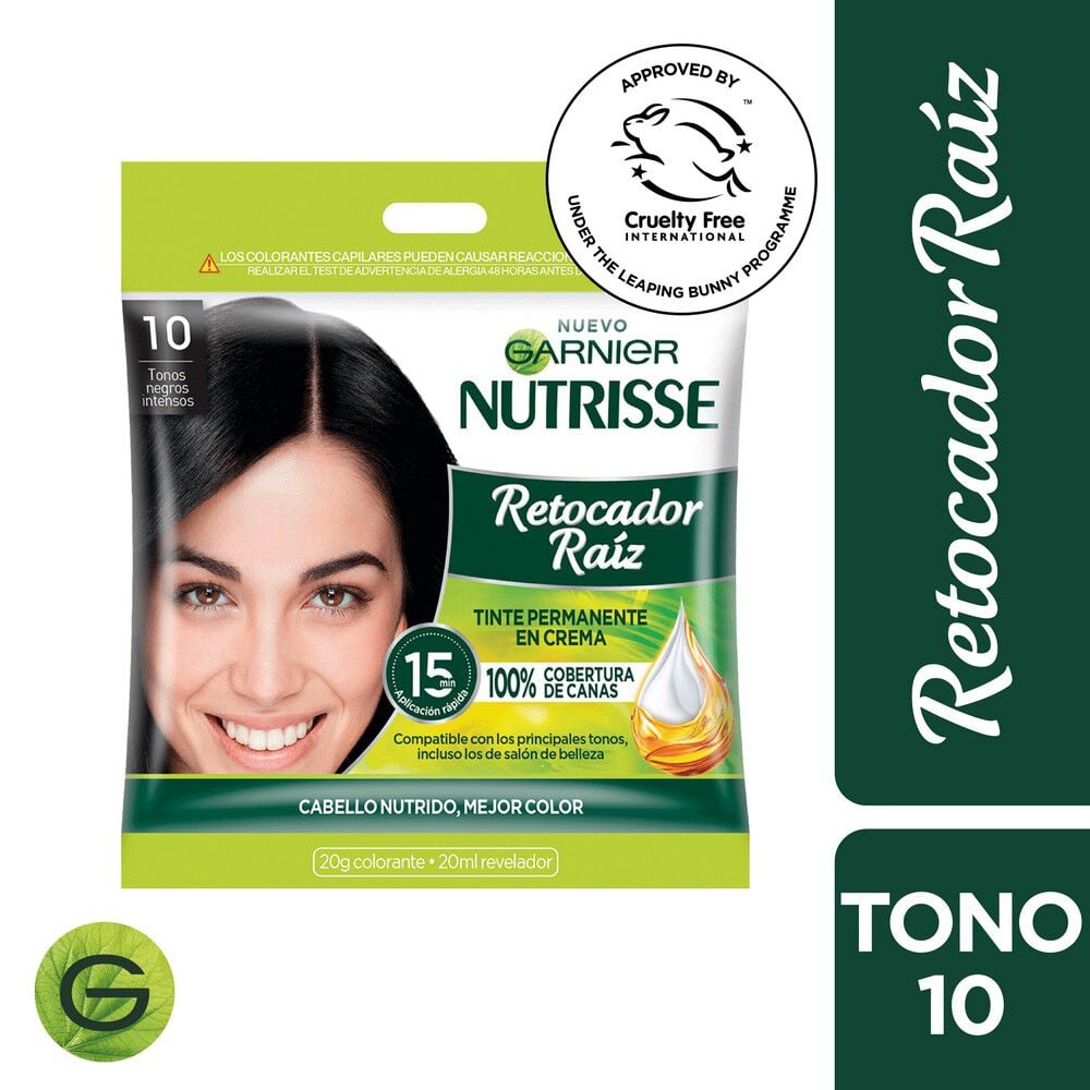 Tinte Permanente en Crema Retocador Raíz 10 Tonos Negros Intensos X1