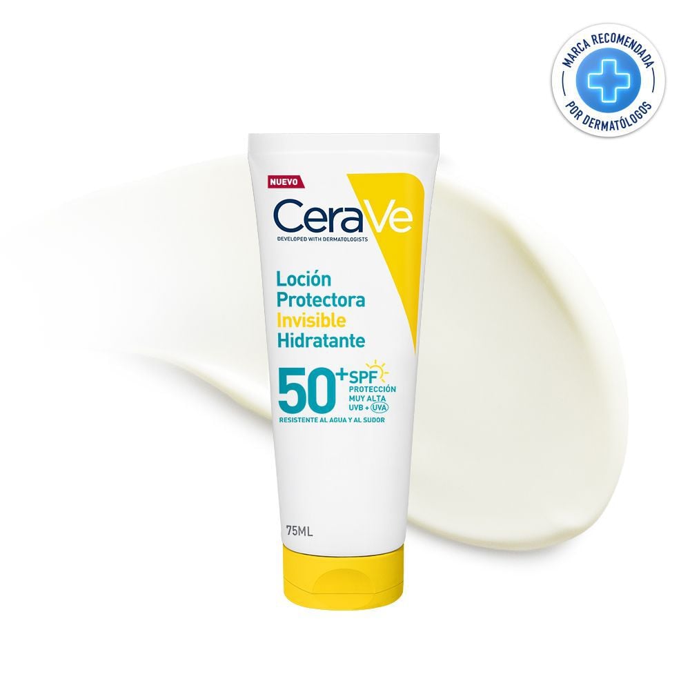 Protector solar cuerpo y rostro Loción Invisible Hidratante FPS 50+ 75ml