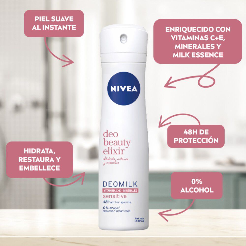 Antitranspirante-Nivea-Beauty-Elixir-Sensitive-Spray-imagen-2