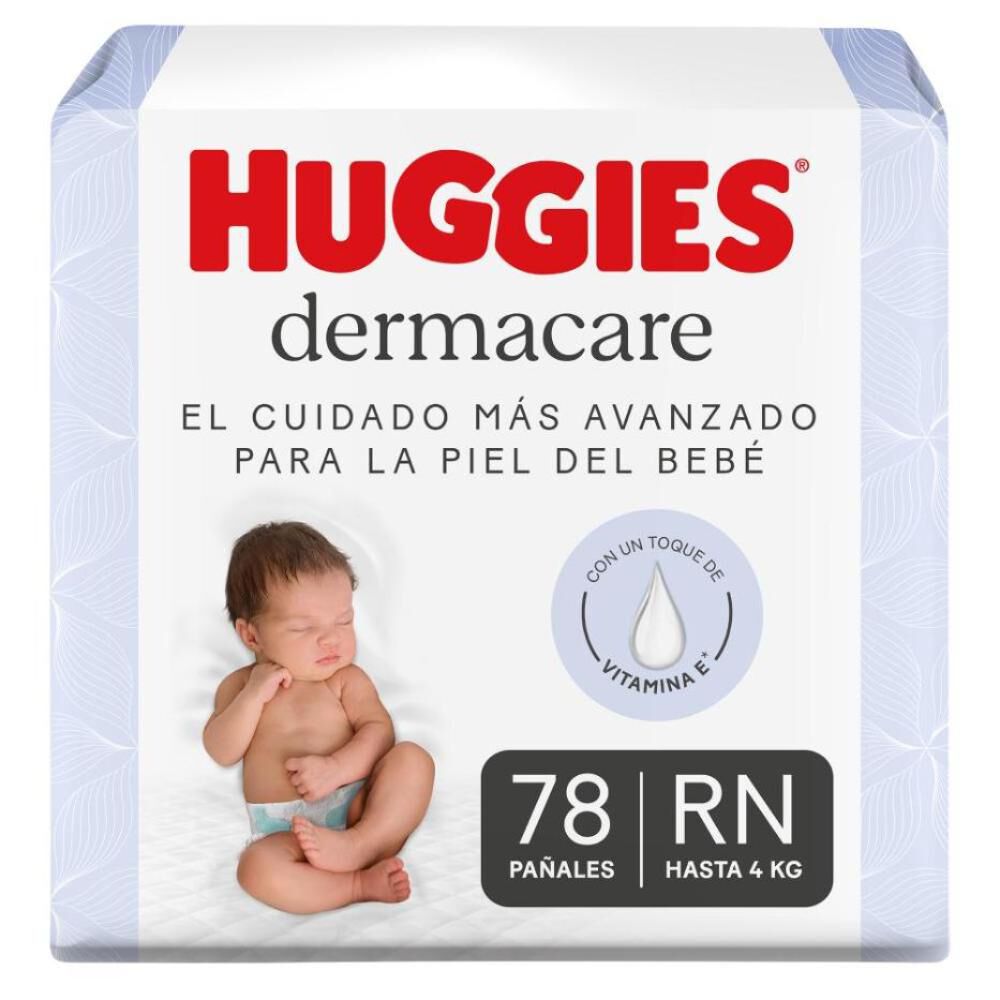 Pañales Huggies Dermacare 0/RN 78U