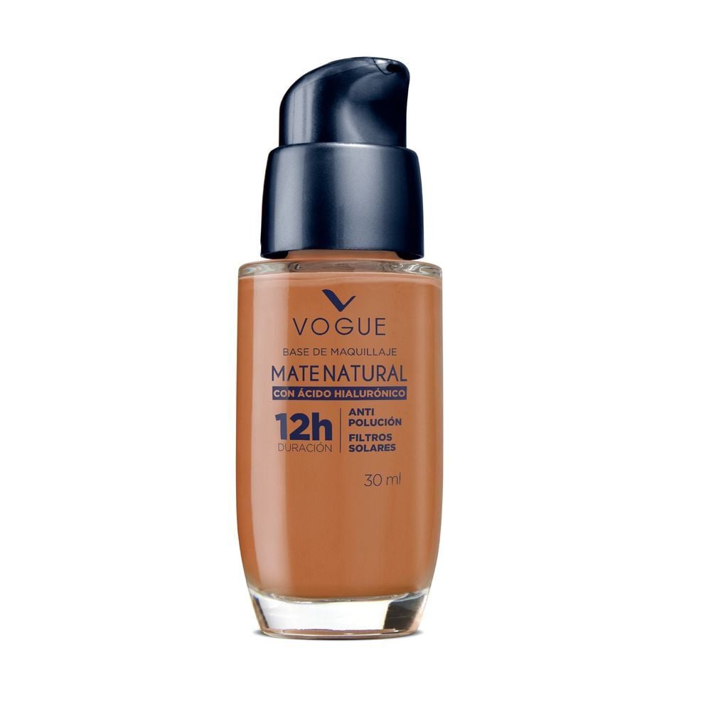 Base de Maquillaje Mate Natural con Ácido Hialurónico 12H Canela 30 ml