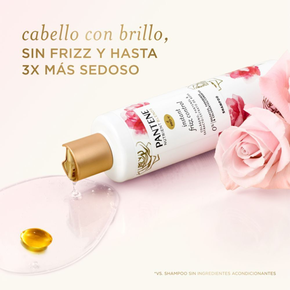 Shampoo-Nutrient-Blends-Control-de-Frizz-Instantáneo-Colágeno,-Pantenol-&-Extracto-de-Rosa-270-ml-imagen-3