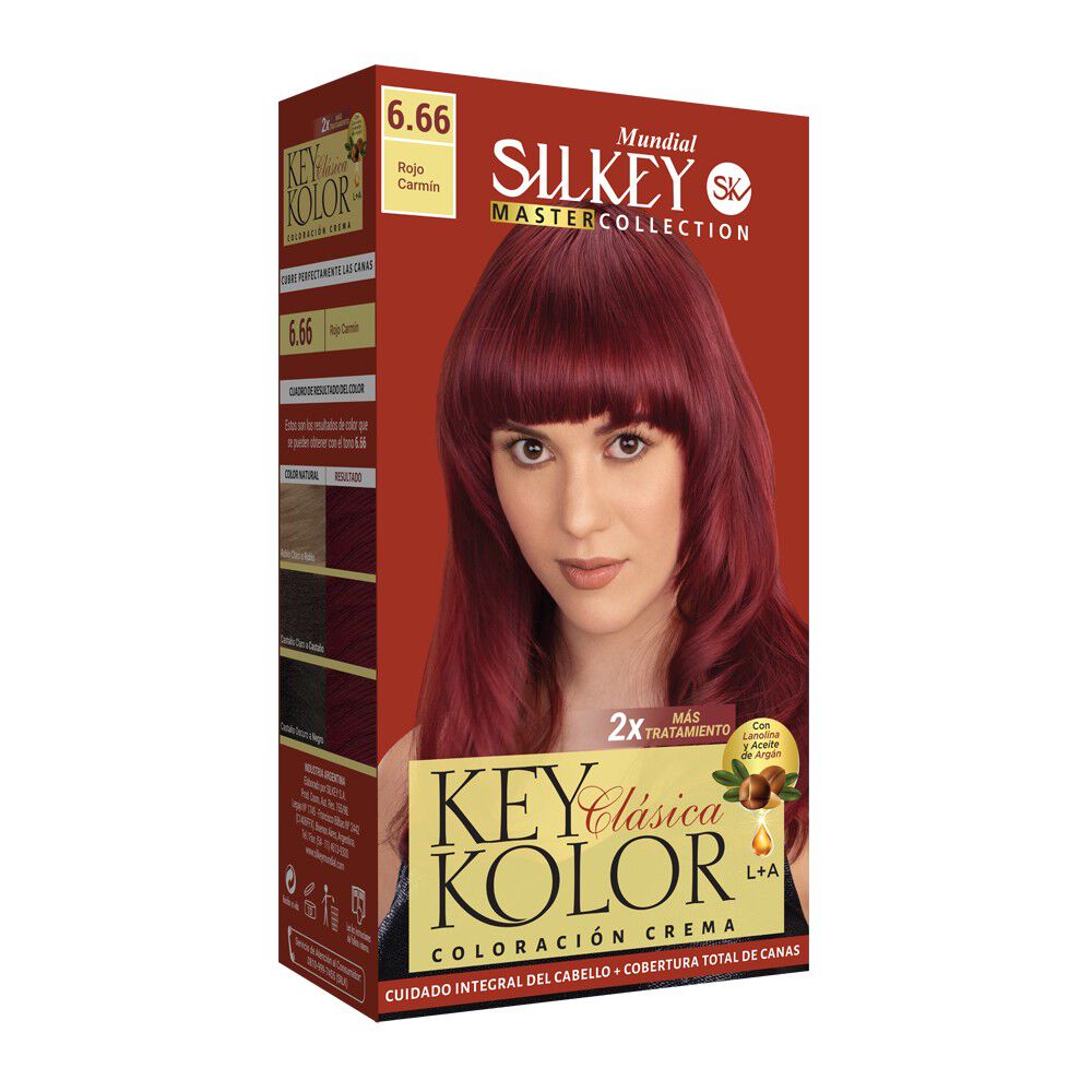 Key Kolor Kit Tintura Argan Rojo Carmin 6.66
