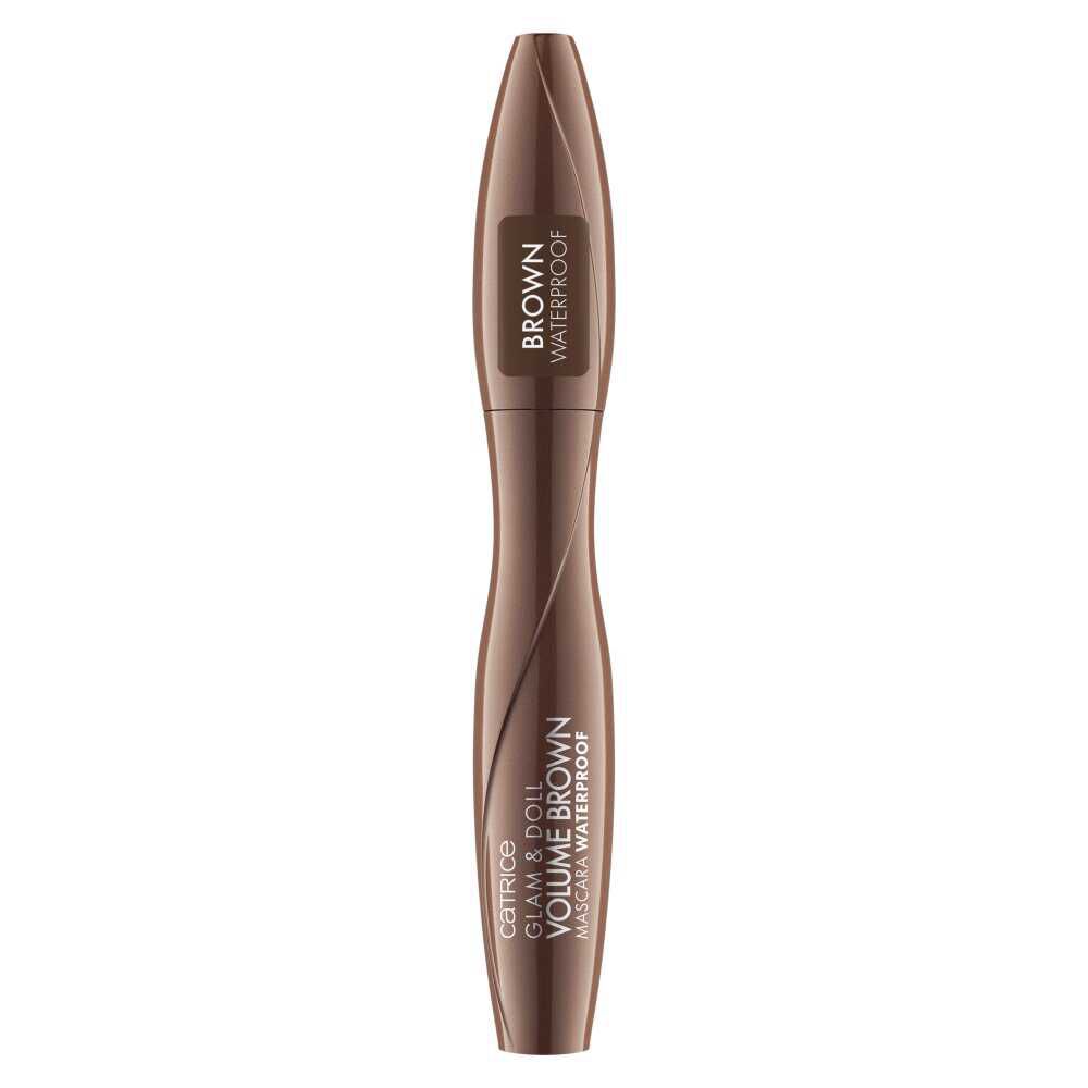 Máscara de Pestañas Voluminizadora Resistente al Agua Marrón Glam & Doll