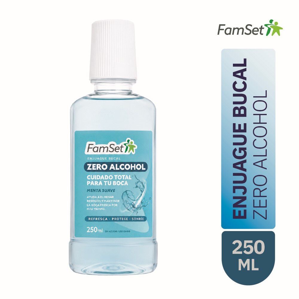  Enjuague Bucal Menta Suave Sin Alcohol 250 Ml
