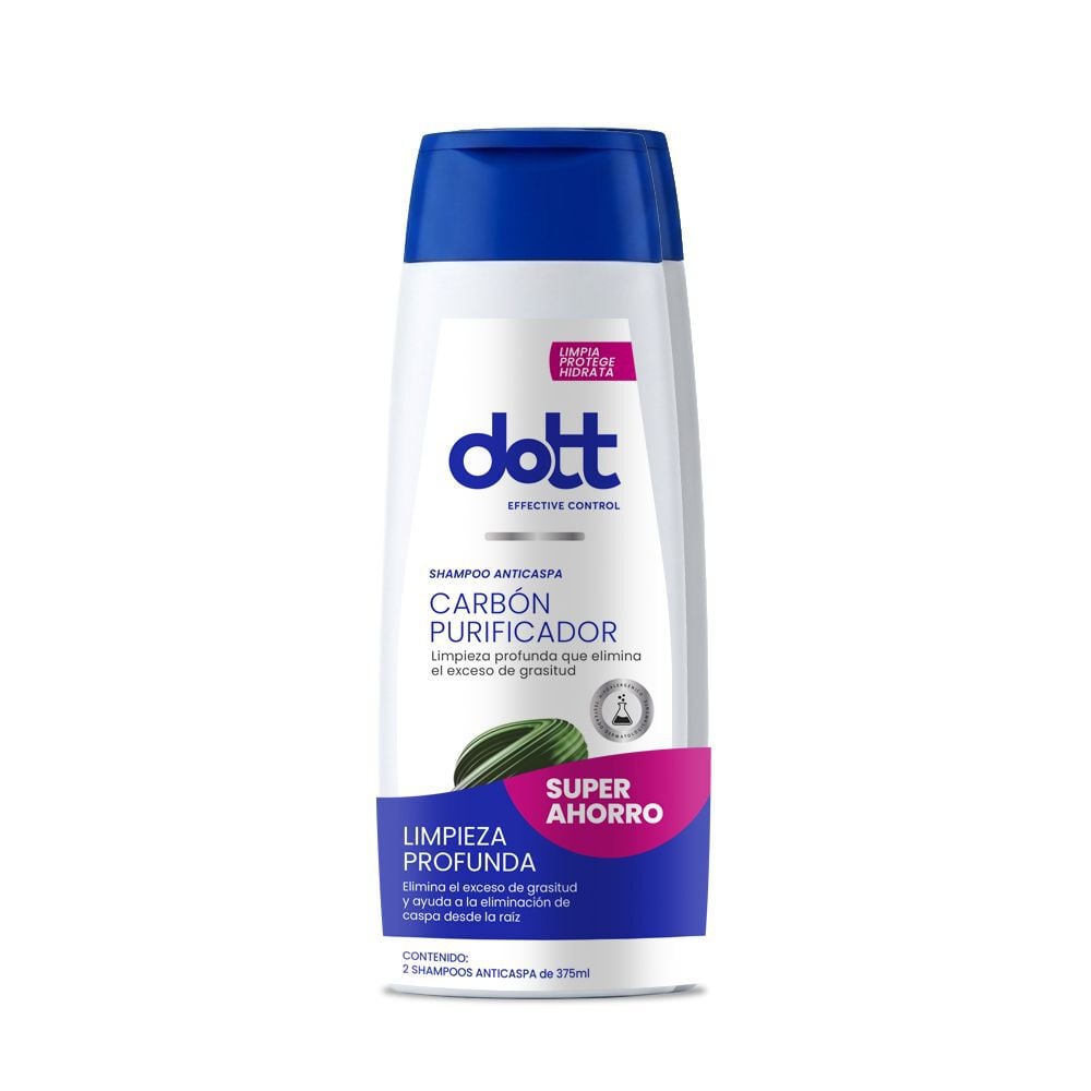 Pack Shampoo Anticaspa Limpieza Total 375 ml x 2
