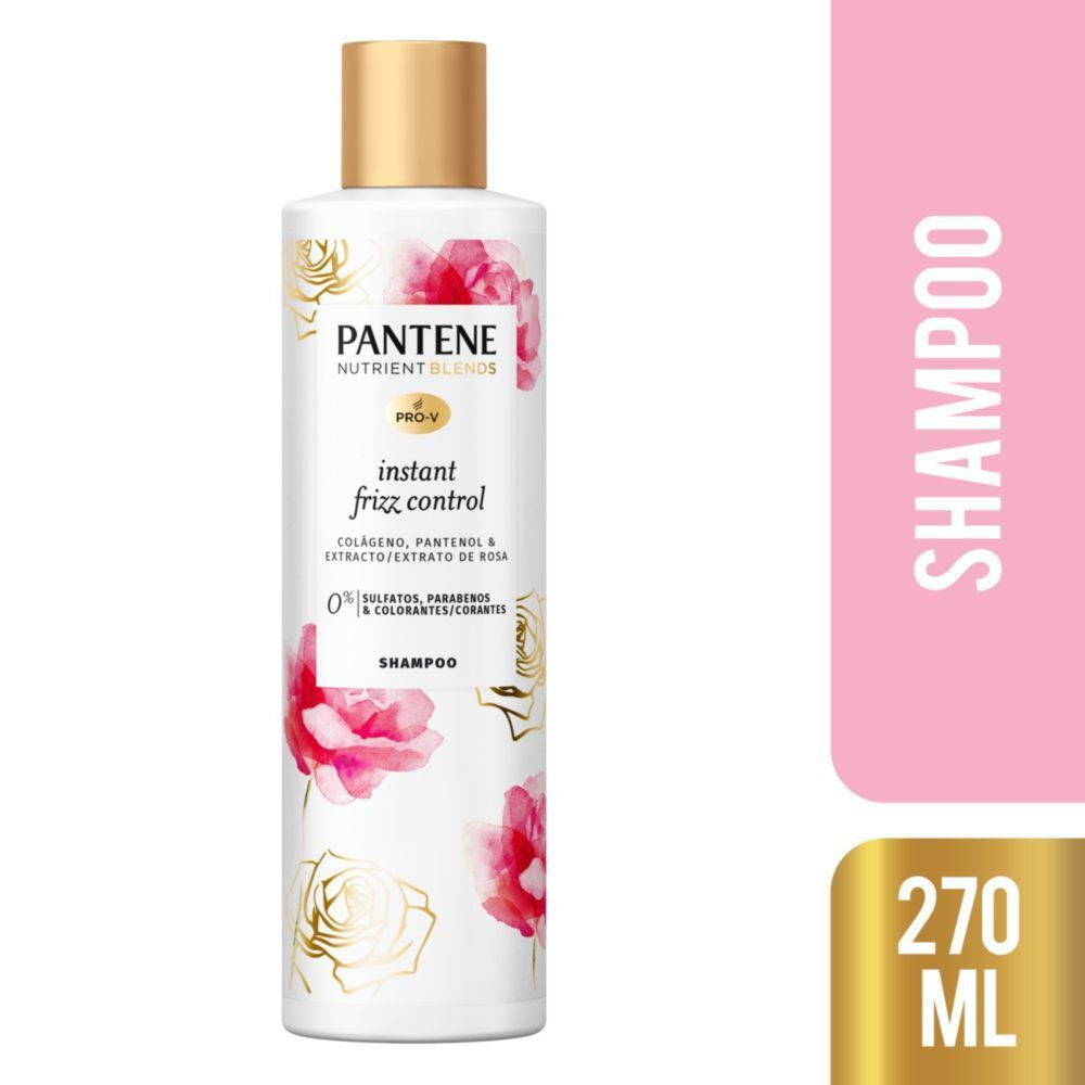 Shampoo-Nutrient-Blends-Control-de-Frizz-Instantáneo-Colágeno,-Pantenol-&-Extracto-de-Rosa-270-ml-imagen-1
