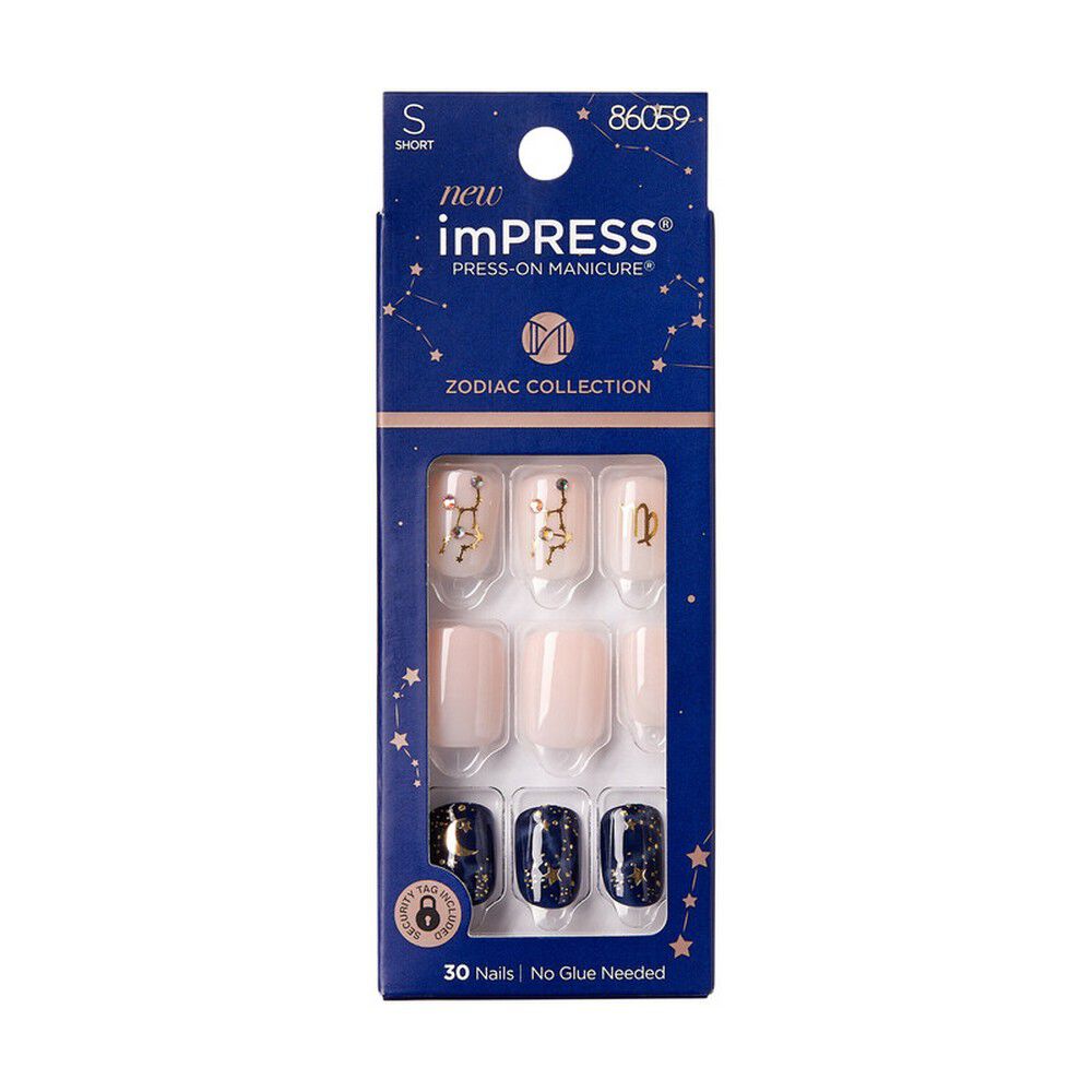 New Impress Colección Zodiaco Virgo Press-On Manicure 30 Unidades
