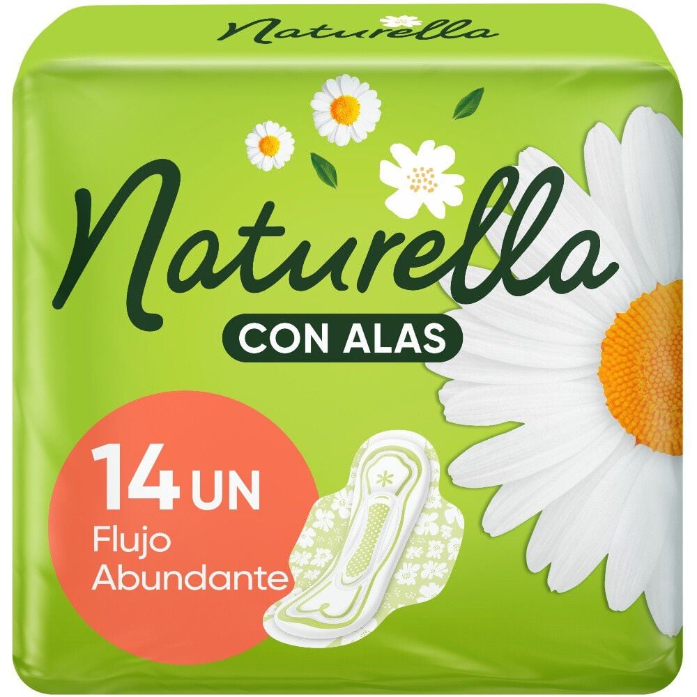 Toalla Higiénica Día Normal con Manzanilla Tela Suave 14 Unidades
