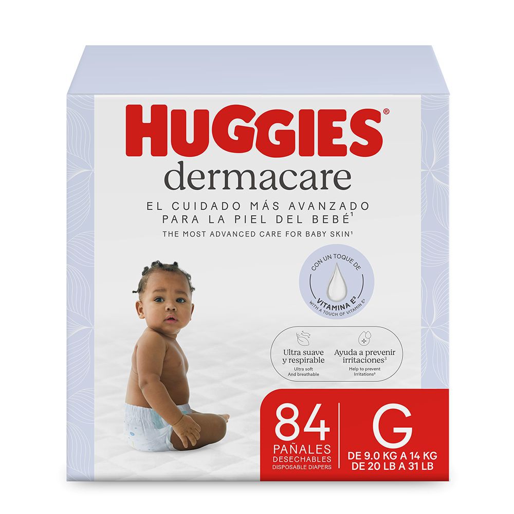 Pañales Huggies Dermacare G 84 unidades
