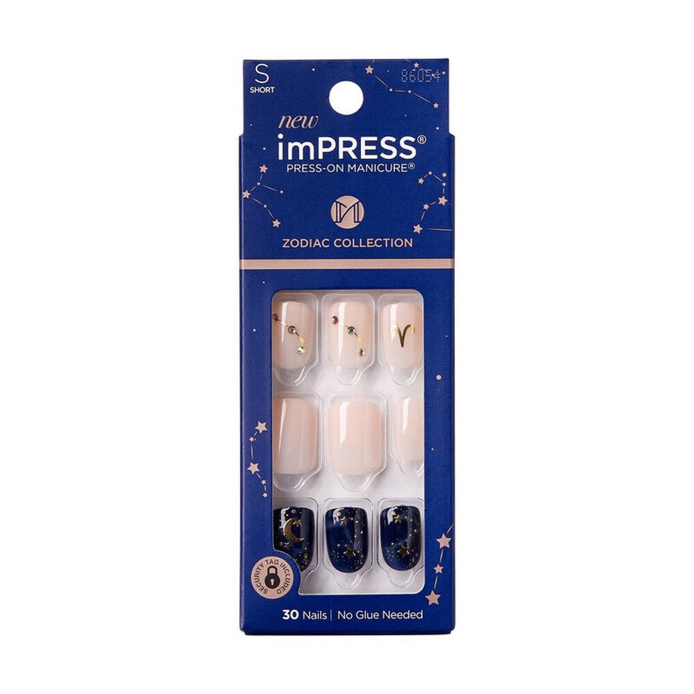 New Impress Colección Zodiaco Aries Press-On Manicure 30 Unidades
