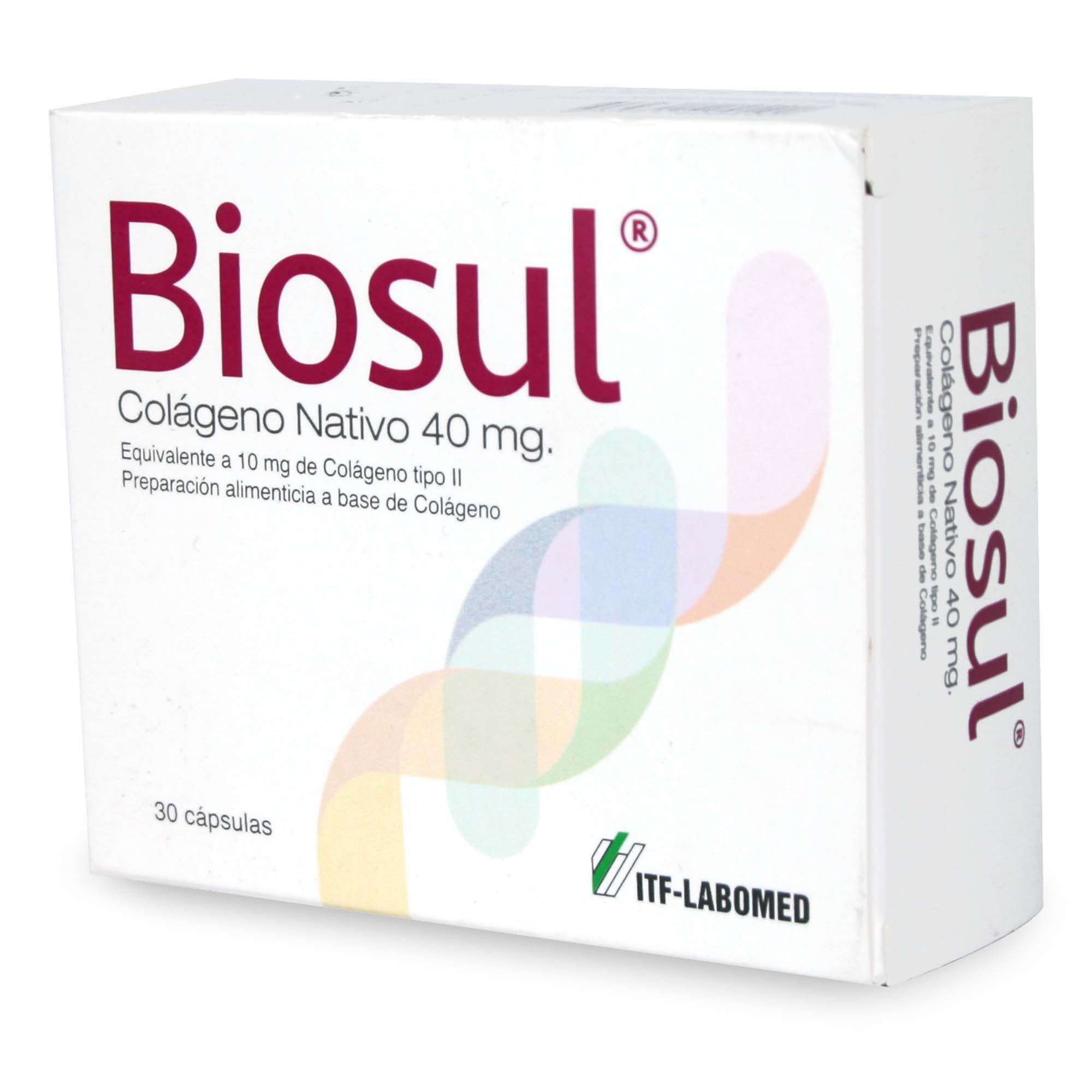 Biosul Colágeno Nativo 40 mg 30 Cápsulas