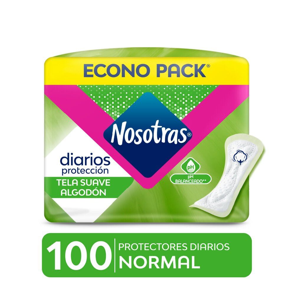 Protectores Diarios Normal Tela Suave 100
