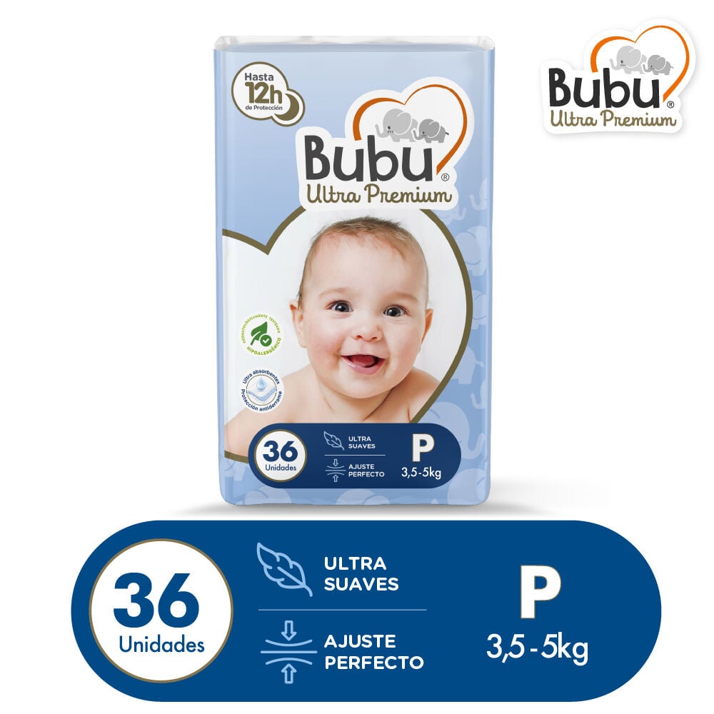 Pañal Ultra Premium de Conteo Semanal Talla P 36Un