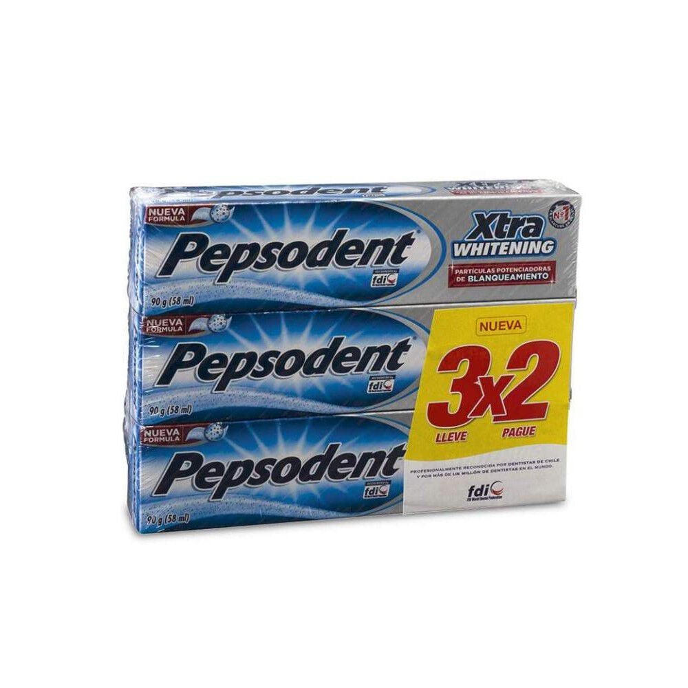 Pasta Dental Xtra Whitening de 90 gr Pack x 3