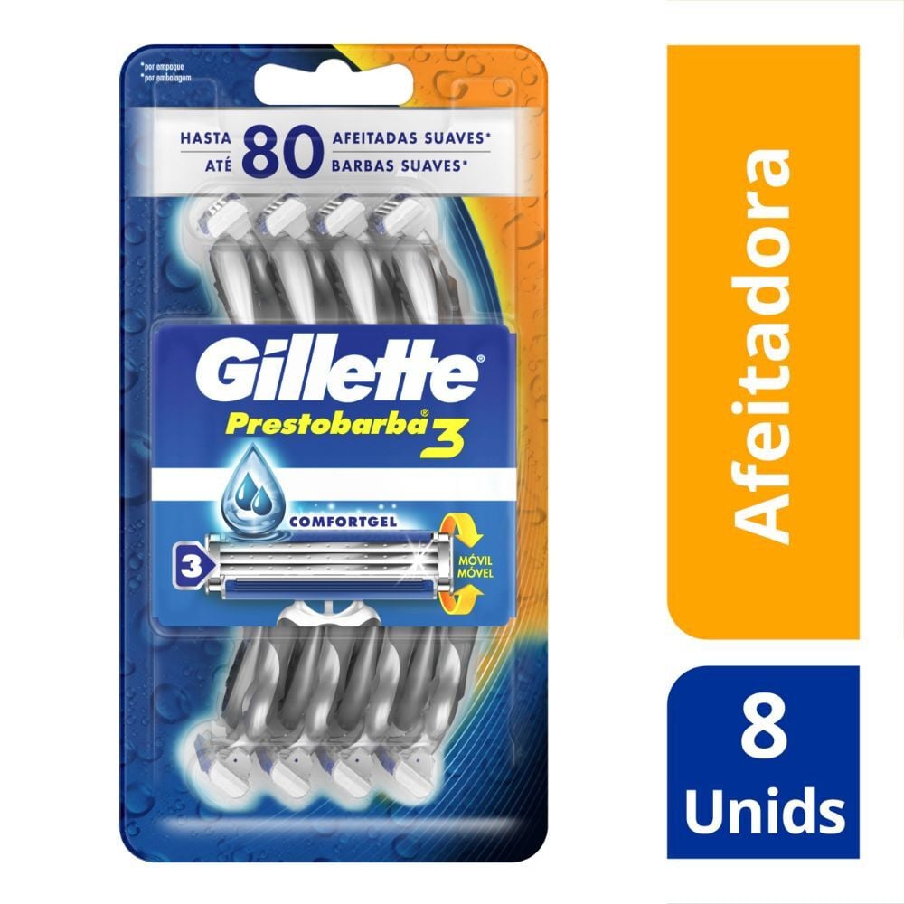 Máquinas afeitar Prestobarba 3 8 Unidades