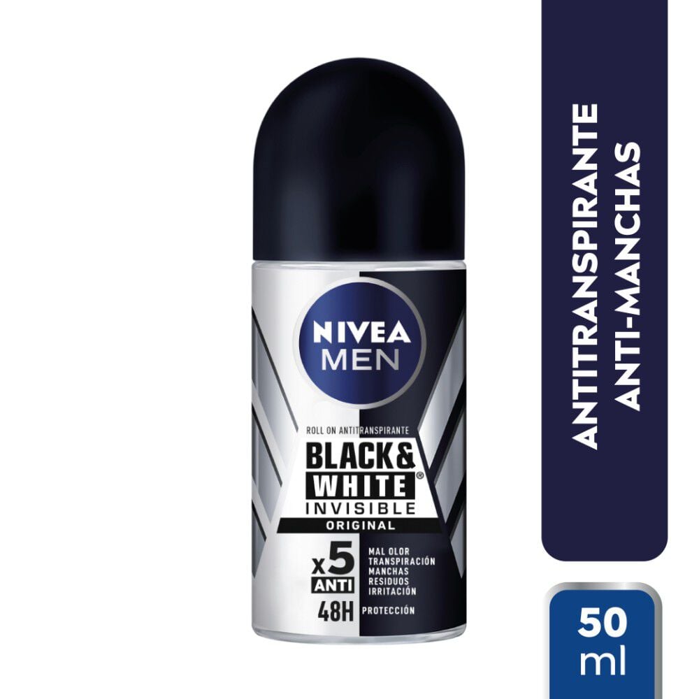 Desodorante Roll On Men Invisible B&W 50 mL