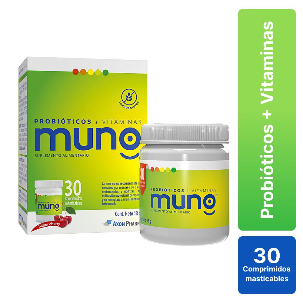 Muno-Probioticos-+-Vitaminas-30-Comprimidos-Masticables-imagen-2