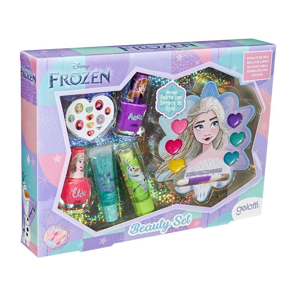 Set de Maquillaje Frozen 2 Esmalte+Paleta Sombra+Gloss+Lip Balm