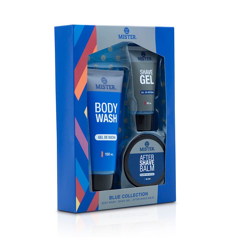 Blue-Body-Wash-+-Shave-Gel-+-Shave-Balsamo-imagen-1