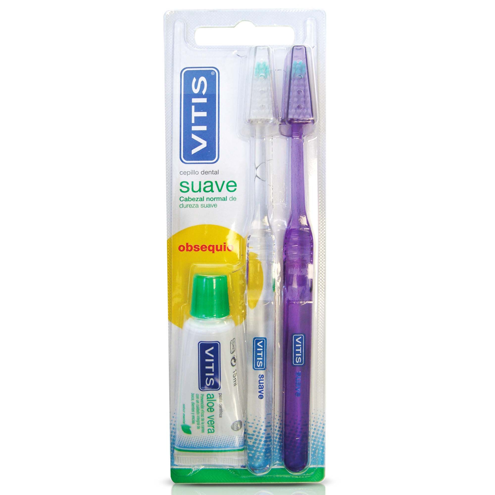 Pack Cepillo Dental Suave Duplo + Mini Pasta 15 mL