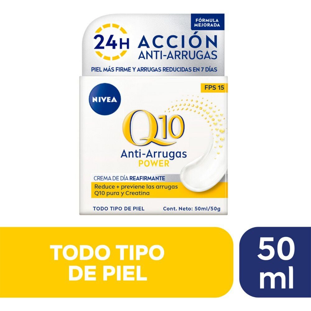 Crema Facial Antiarrugas Q10 Power Dia Fps20 Piel Normal A Seca 50 mL