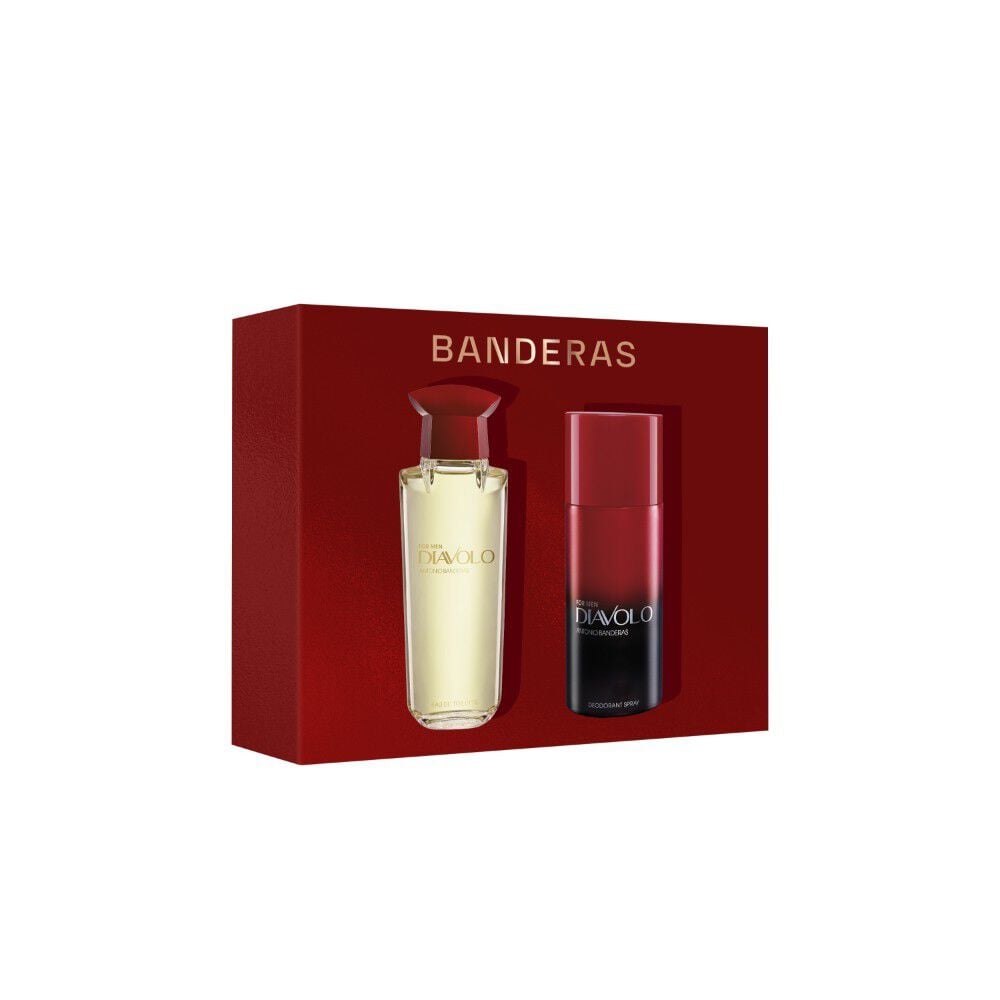 Set Regalo Banderas Perfume Hombre Diávolo Edt 100Ml + Desodorante
