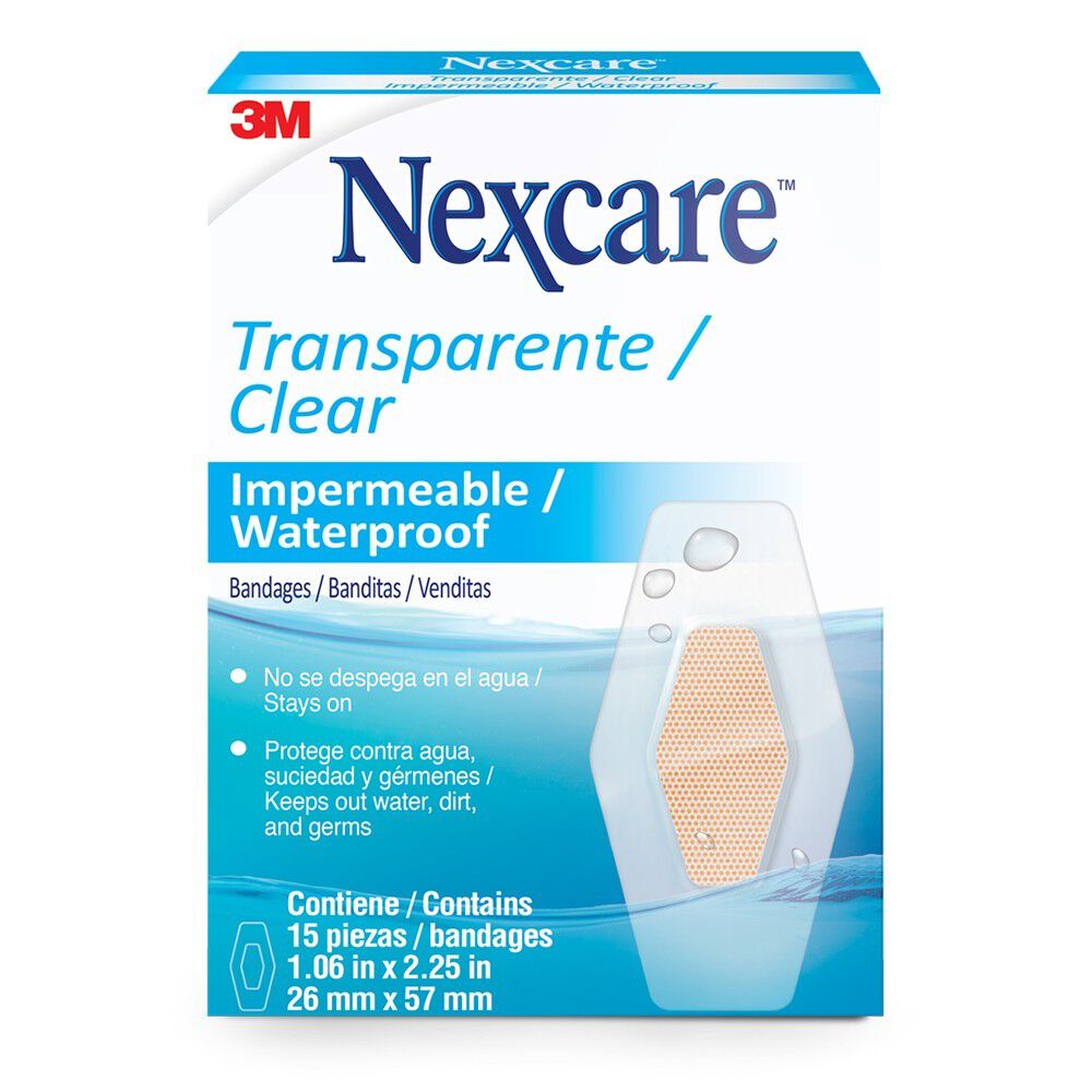 Parche Impermeable Transparente, 15 un. Tamaño único
