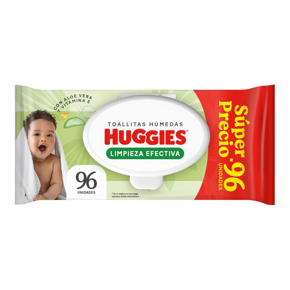 Toallas Húmedas Huggies Limpieza Efectiva 96 un