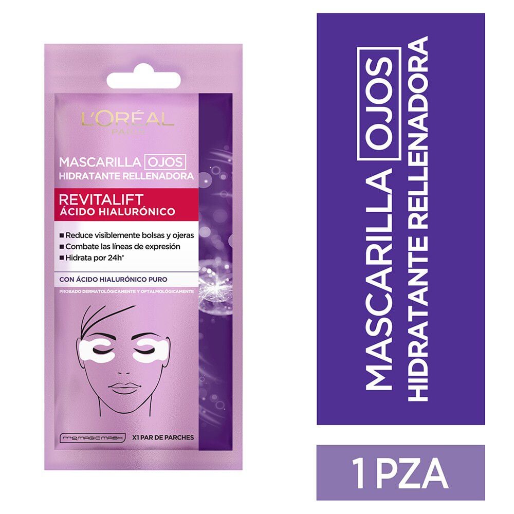 Revitalift Ácido Hialurónico Mascarilla Ojos Anti-Edad Rellenadora 200 mL