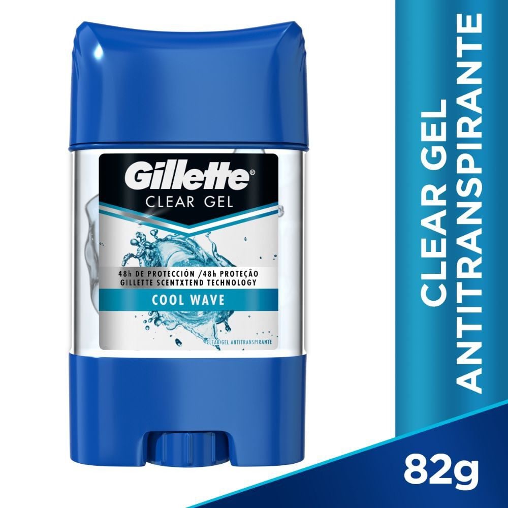 Antritranspirante Clear Gel Cool Wave 82 g