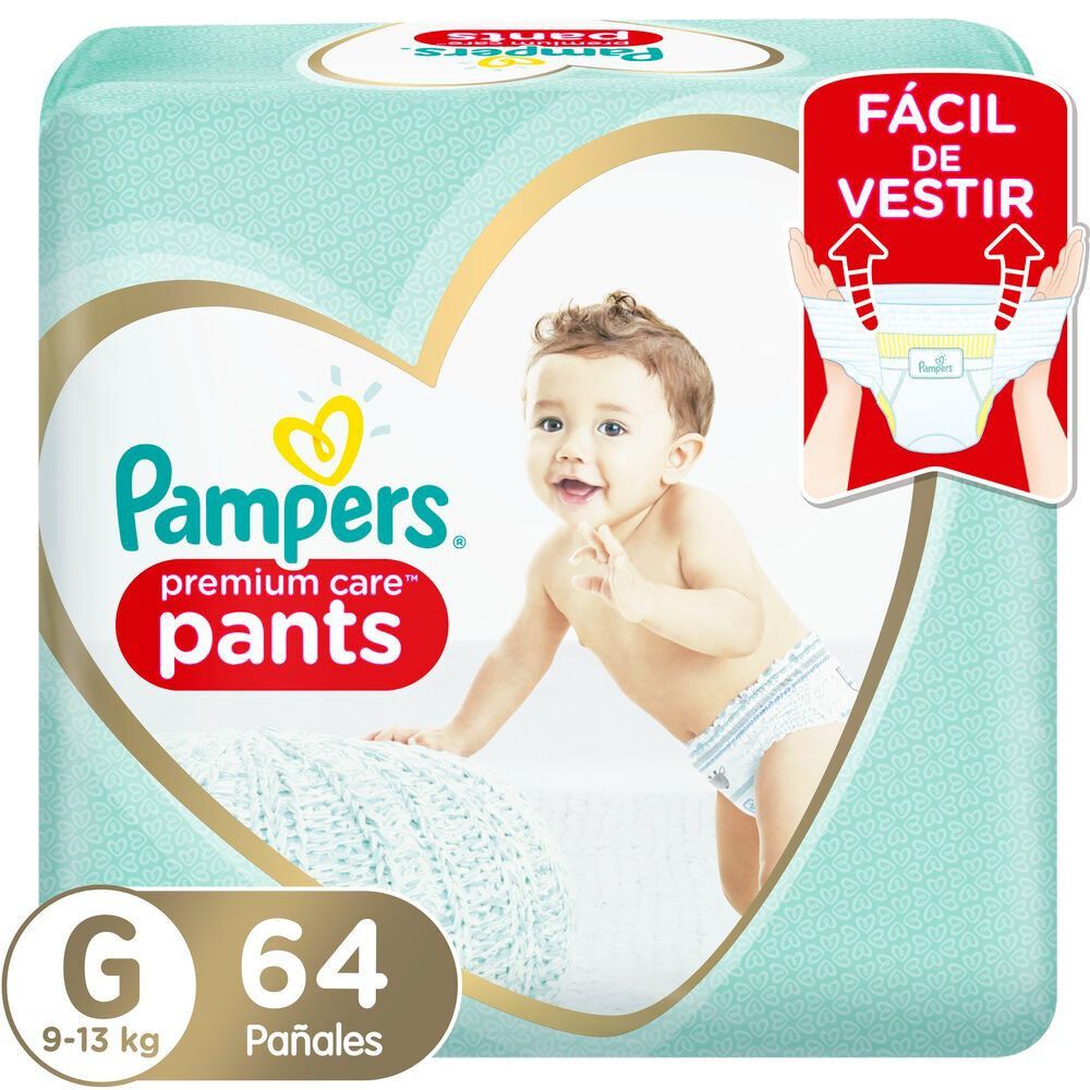 Pants Premium Care Pañales Desechables G 64 Unidades