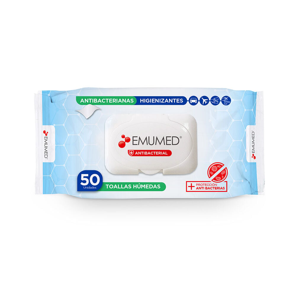 Toallitas Húmedas Antibacterial Higienizantes X50