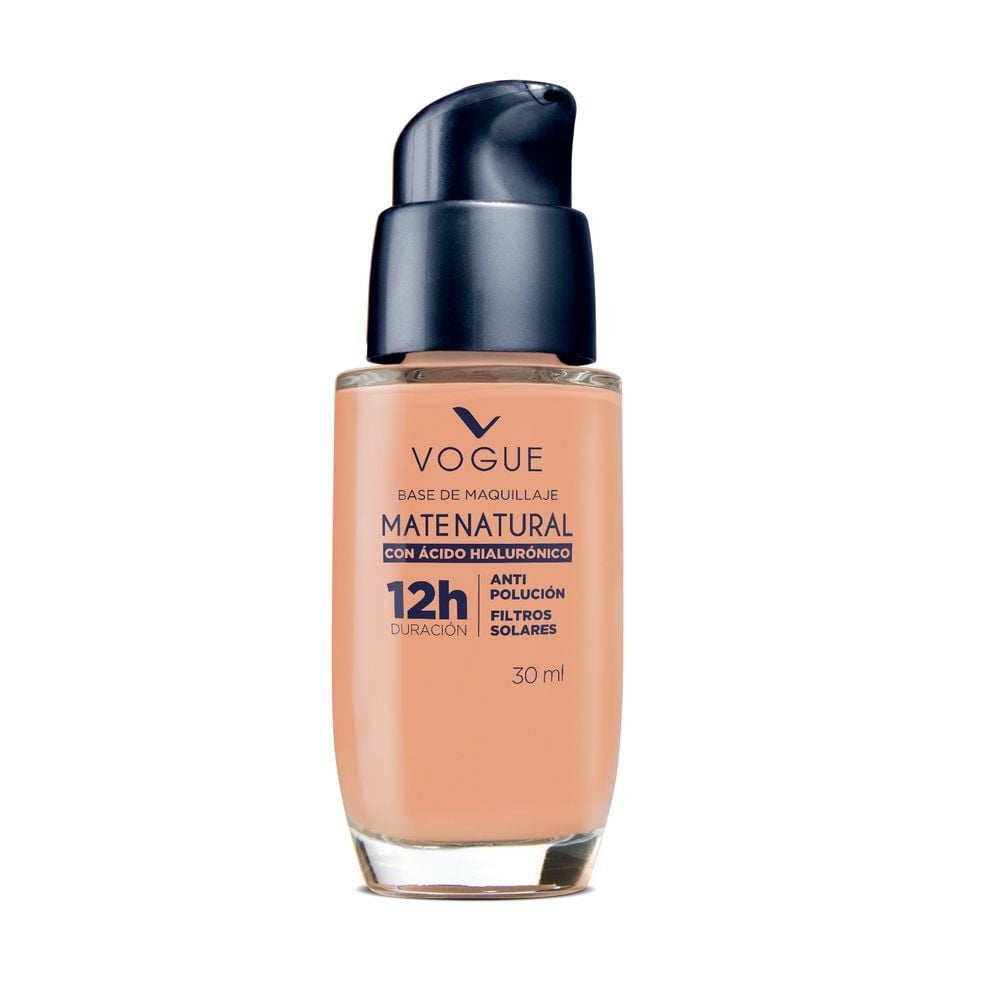 Base de Maquillaje Mate Natural con Ácido Hialurónico 12H Avellana 30 ml