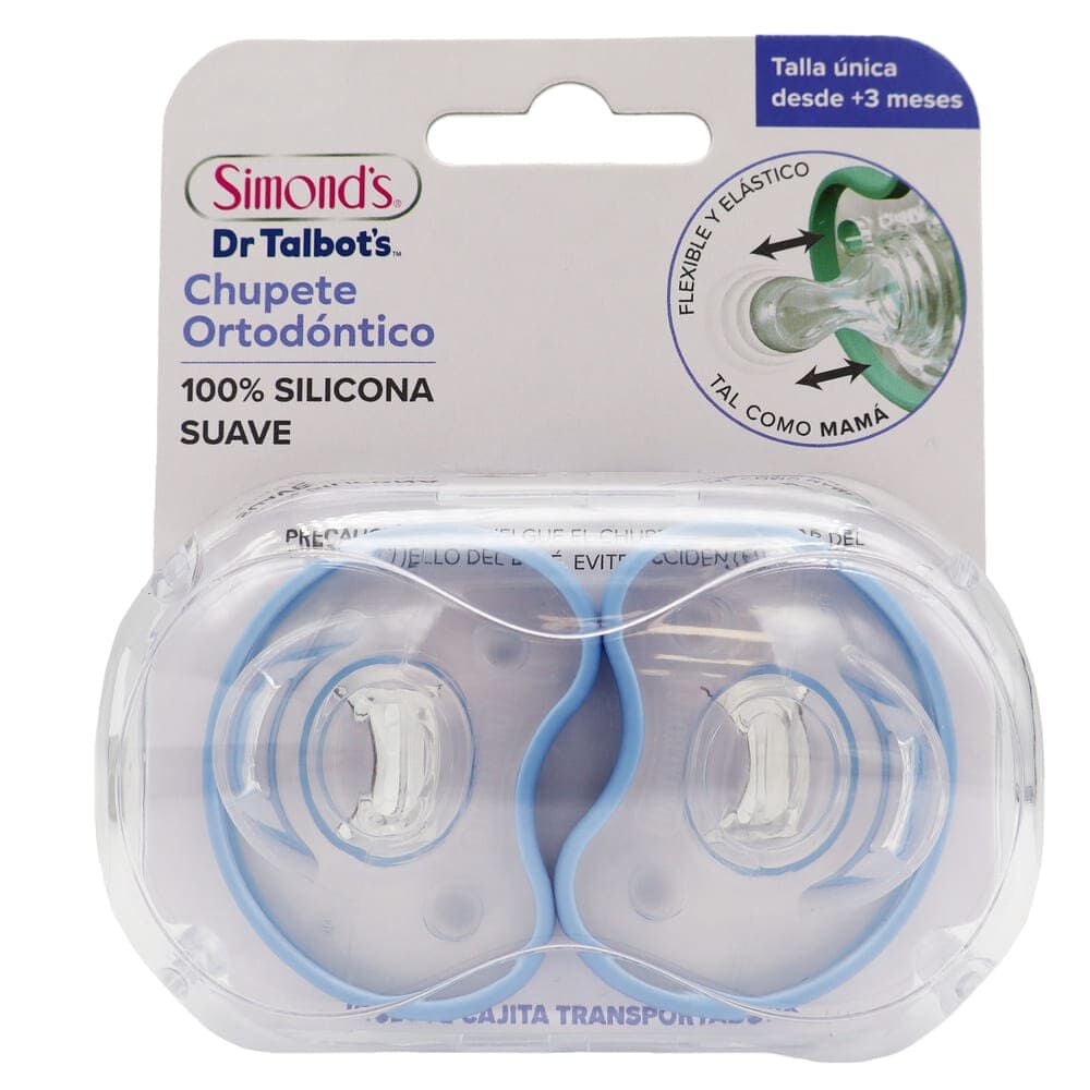 Pack 2 Chupetes 100% Silic Ortodoncico
