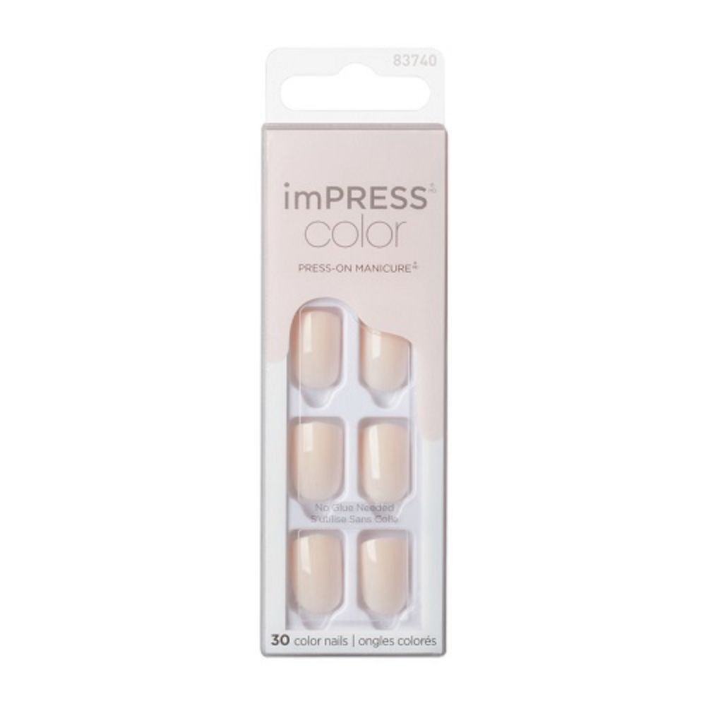 Uñas Postizas Impress Color Point Pink X30