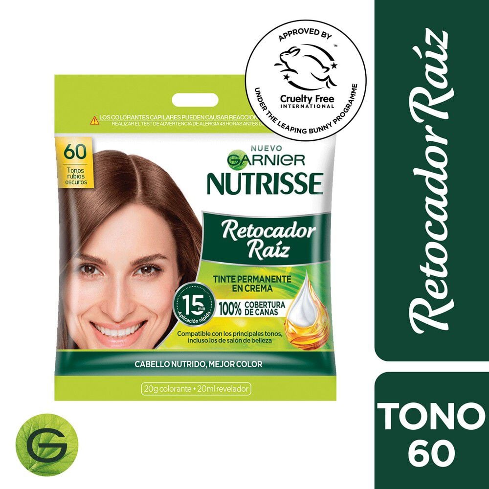 Tinte Permanente en Crema Retocador Raíz 60 Tonos Rubios Oscuros X1