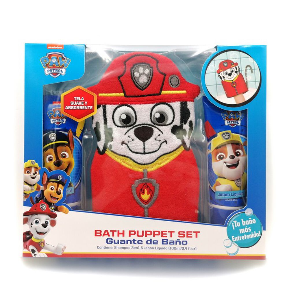 Paw-Patrol-Guante-Baño-+-Shampoo-3-En-1-100-mL-+-Jabón-Líquido-100-mL-imagen-1