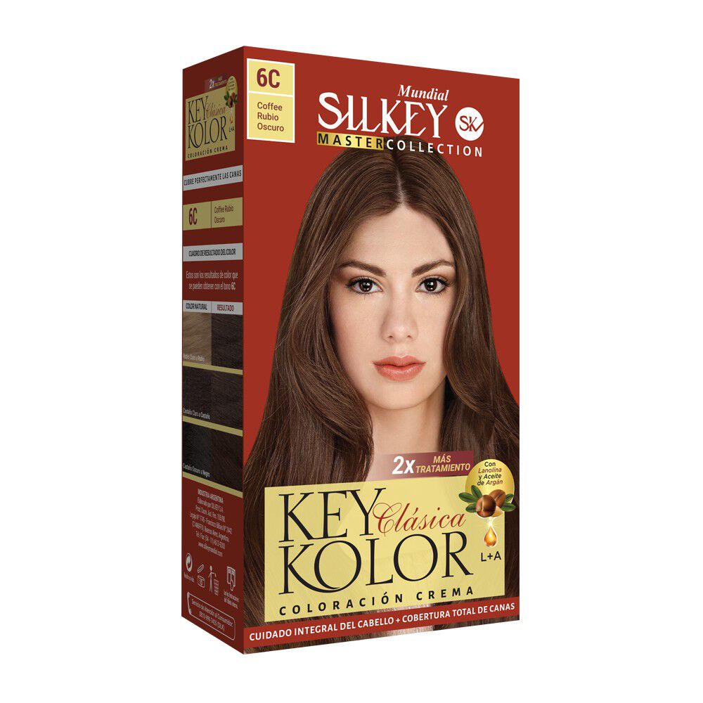 Key Kolor Kit Tintura Argan Coffee Rubio Oscuro 6.C