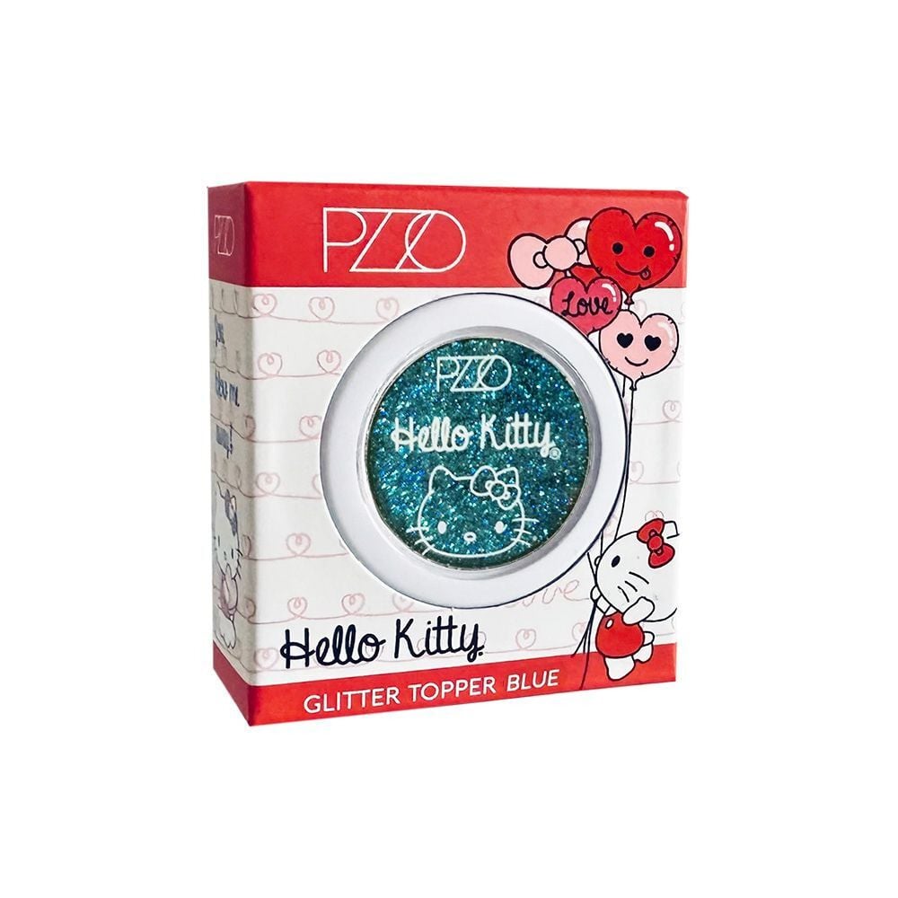 Topper-de-Glitter-Hello-Kitty-Blue-imagen-1