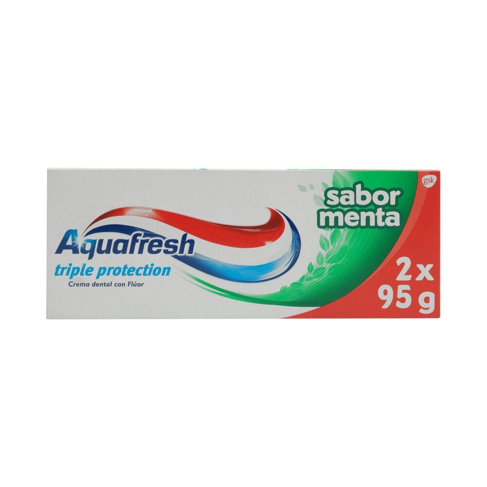 Pack Crema Dental Triple Acción Sabor Menta con Flúor 95Gr X2