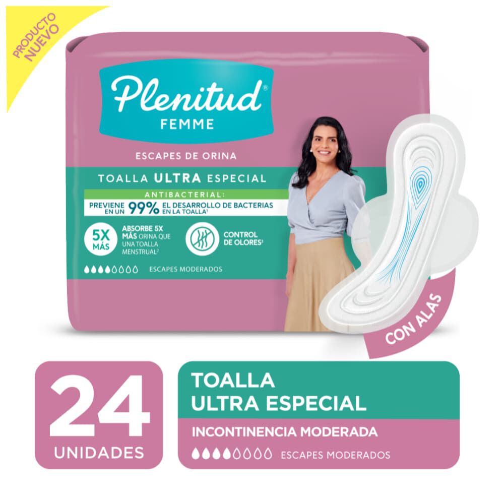 Toallas-para-Incontinencia-Plenitud-Nocturna,-Escapes-Moderados-a-Intensos,-24-Un-imagen-2