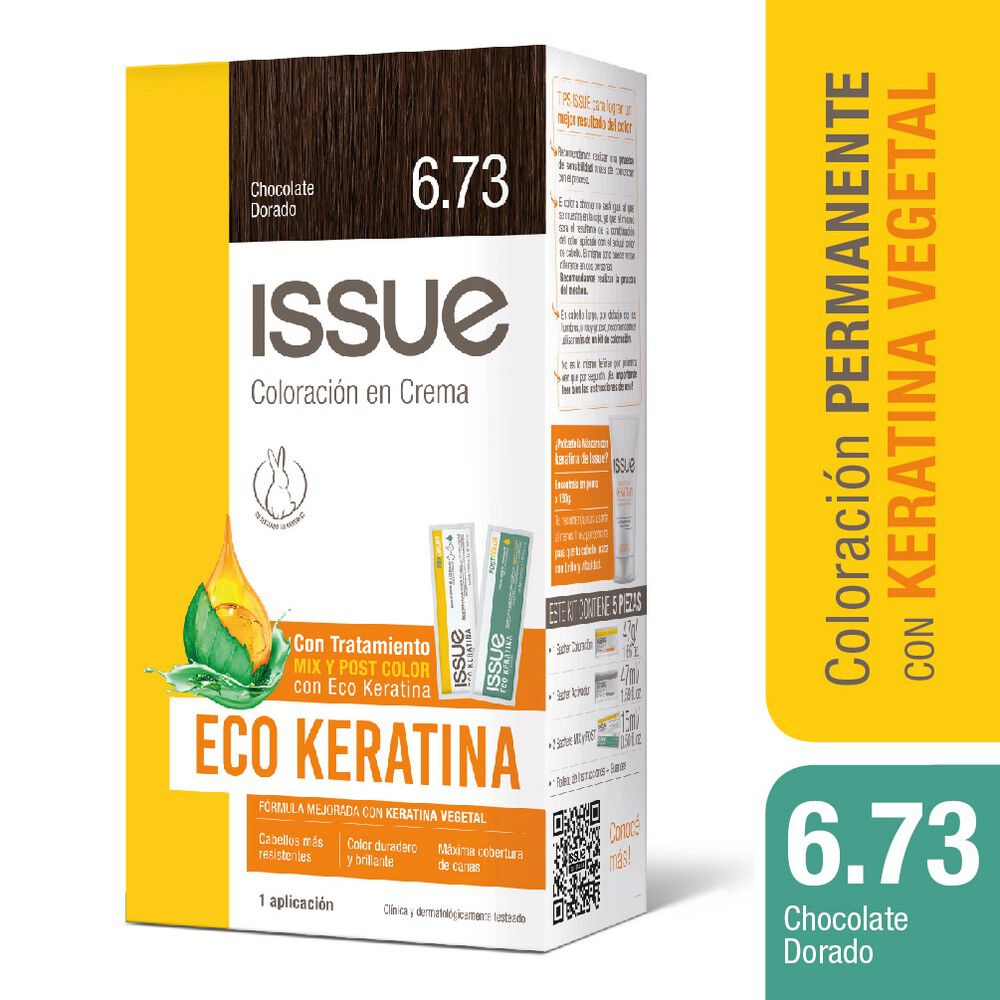 Eco-Keratina-Kit-De-Coloración-En-Crema-Tono-6.73-Chocolate-Dorado-imagen-1